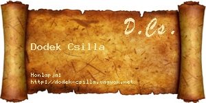 Dodek Csilla névjegykártya