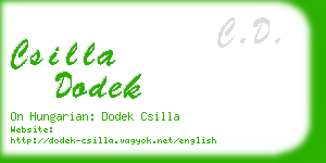 csilla dodek business card